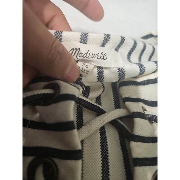 Madewell‎ Striped Lace Un Neckline Top Size XS - Picture 4 of 8